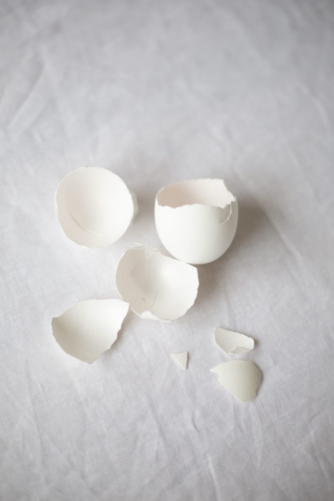 Wedding event planner Vancouver ethereal wedding cracked white egg shells