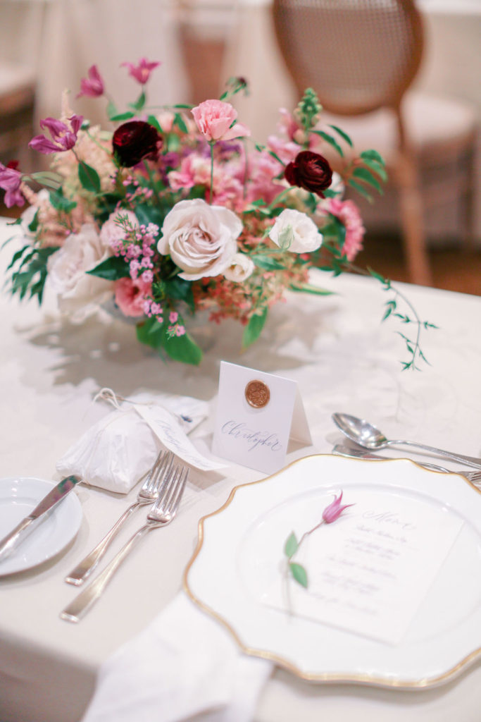 vancouver micro wedding place setting