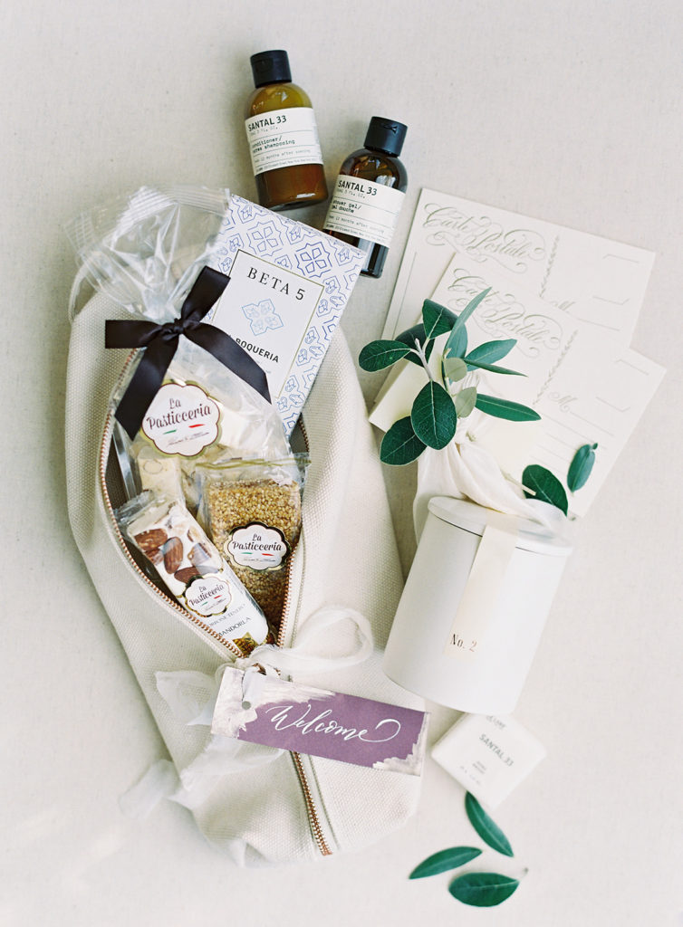 Destination wedding welcome gift for guests