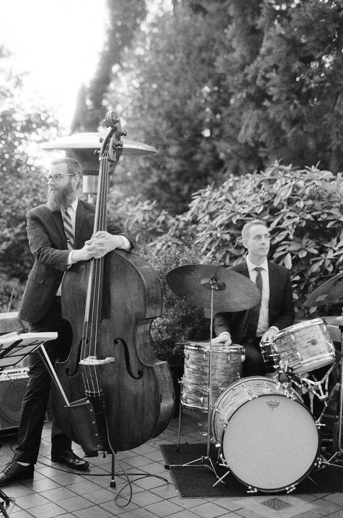 musicians playing double bass and drums