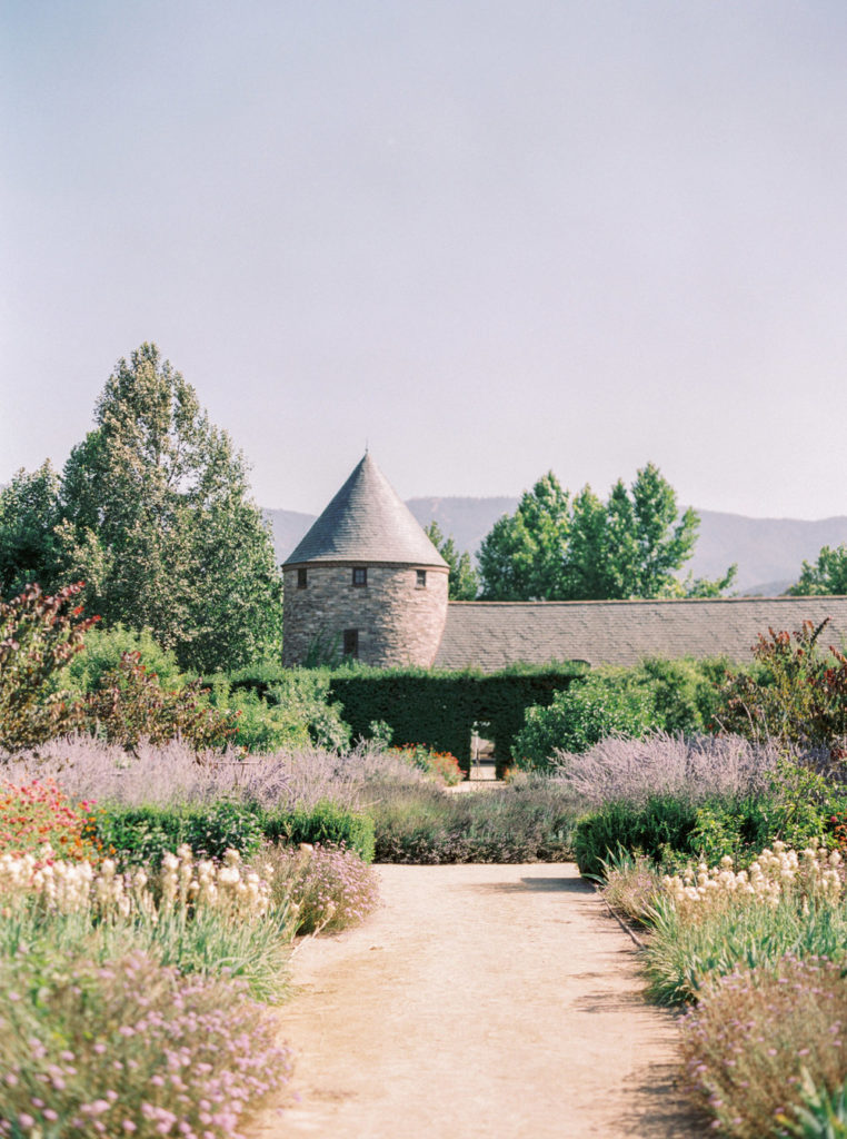 Kestrel park with building and lavender