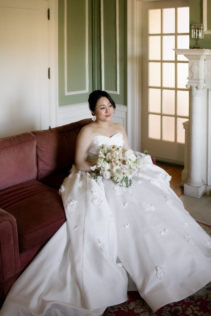 bride waiting for wedding ceremony