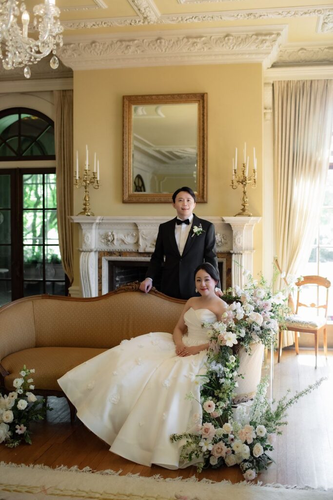 korean bride's waiting area at a classic hycroft manor wedding