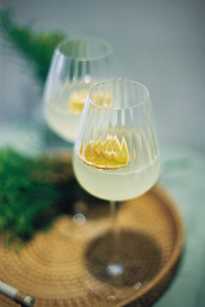 Drinks in glassware