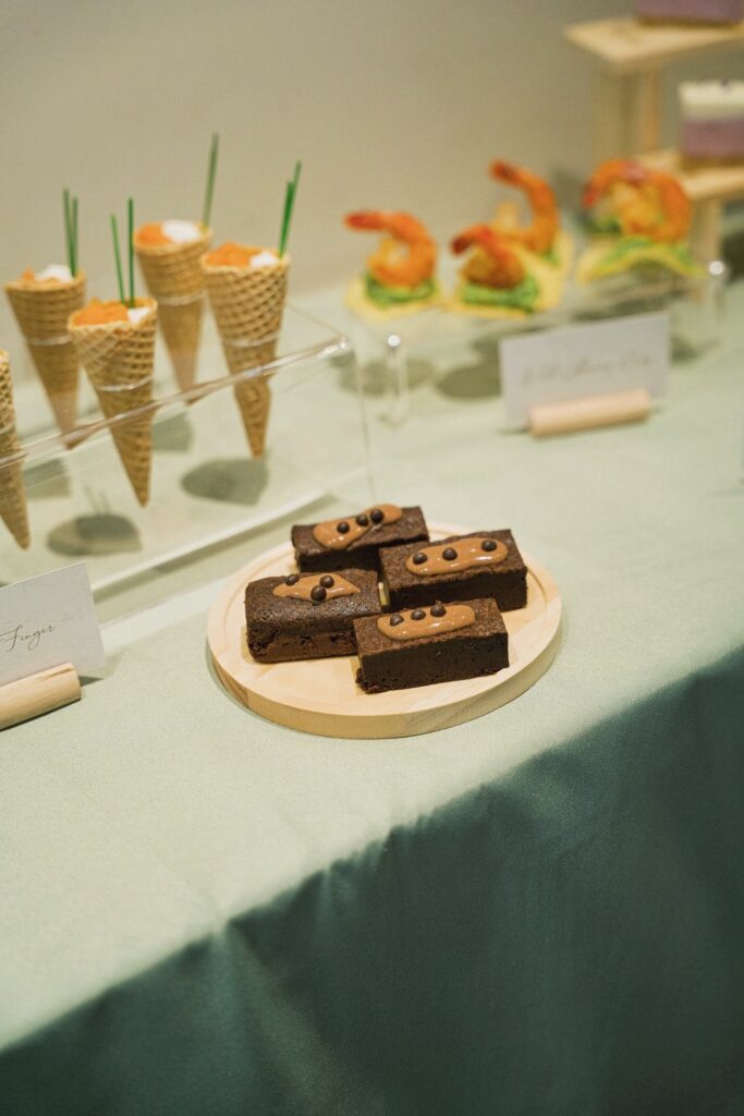 mini brownies for baby shower