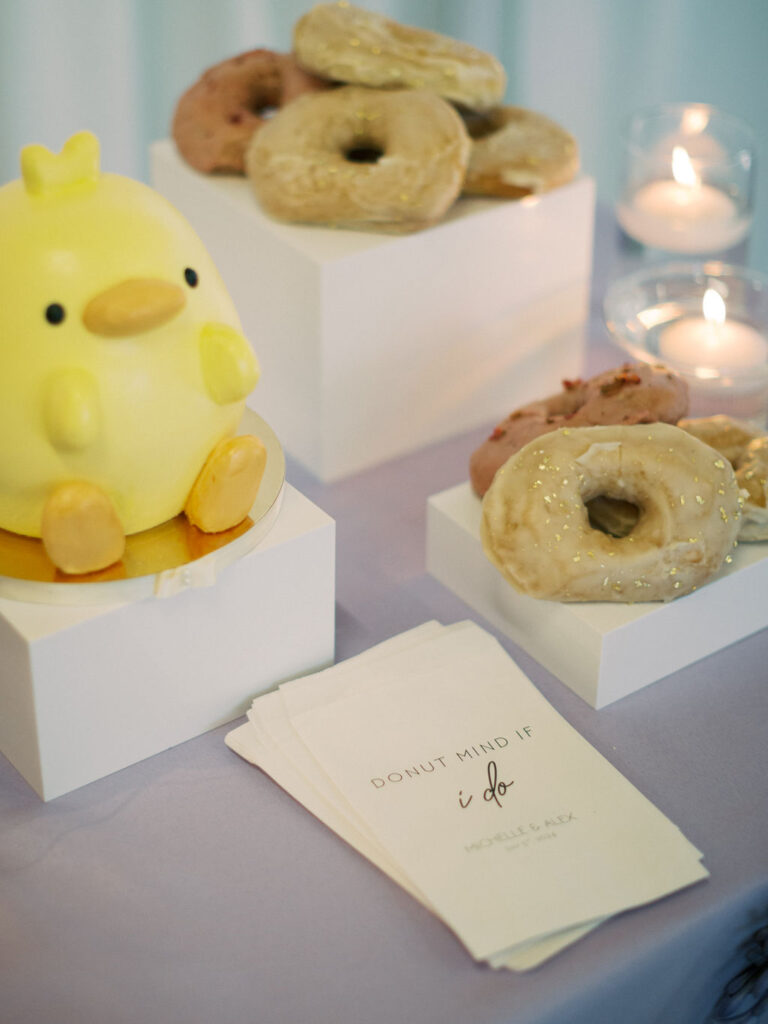 close up of cartoon cake yellow chick