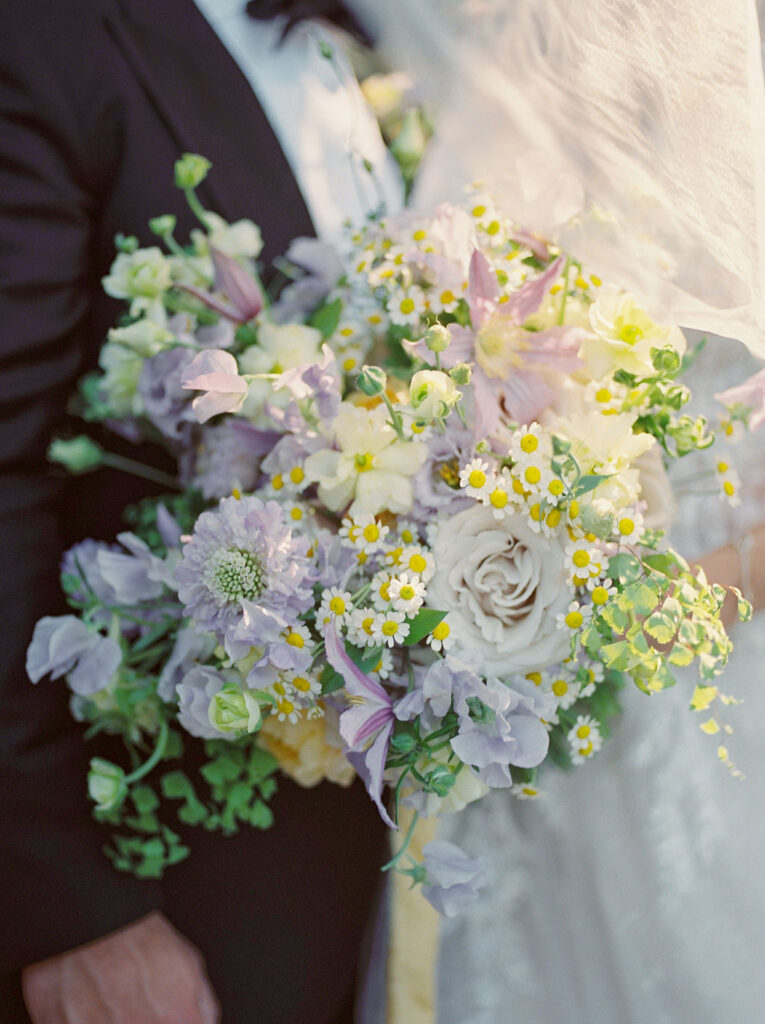 pastel bouquet for garden wedding