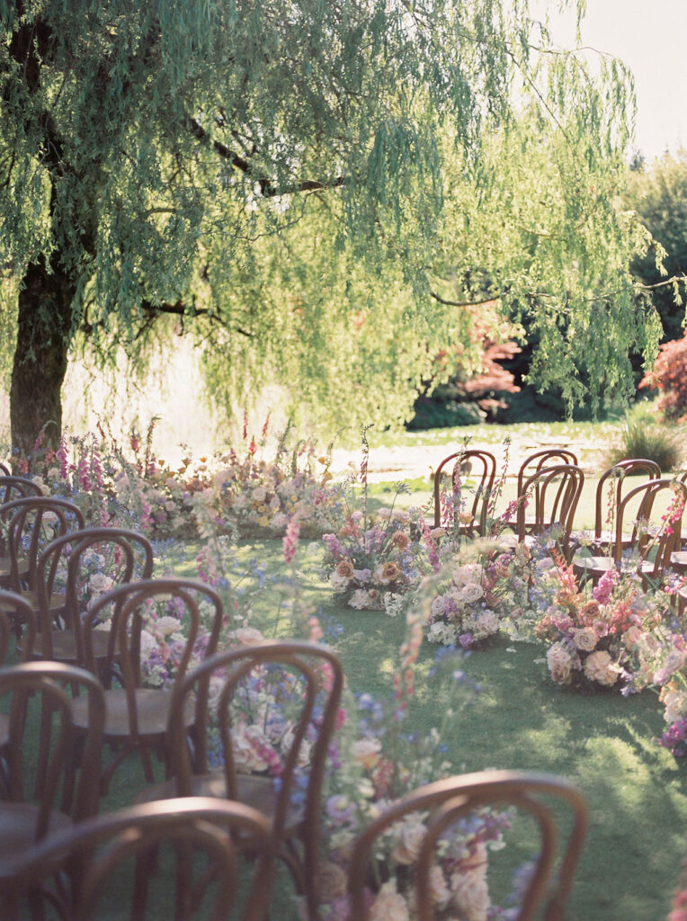 chairs at florals at heron lake in vandusen