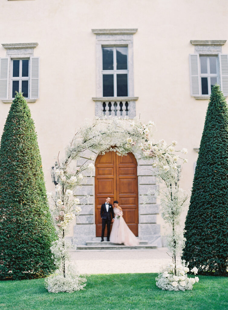 Newlyweds at Villa Balbiano