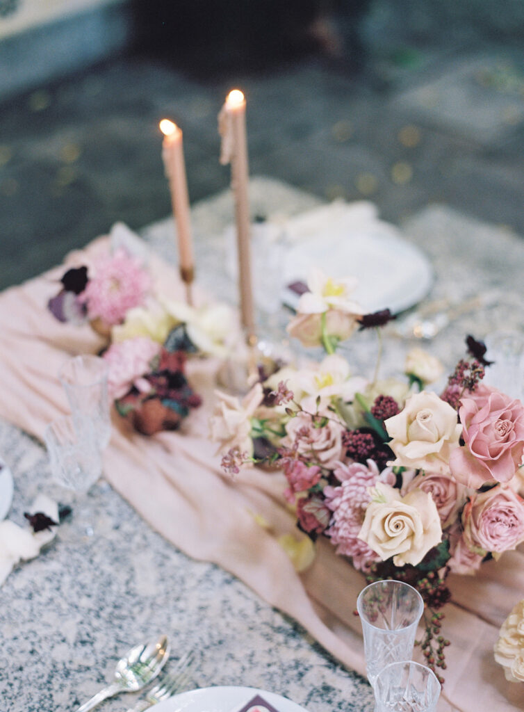 Villa Balbiano wedding reception details