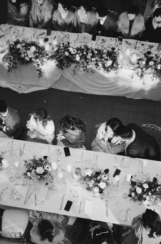 aerial view of reception under terrace