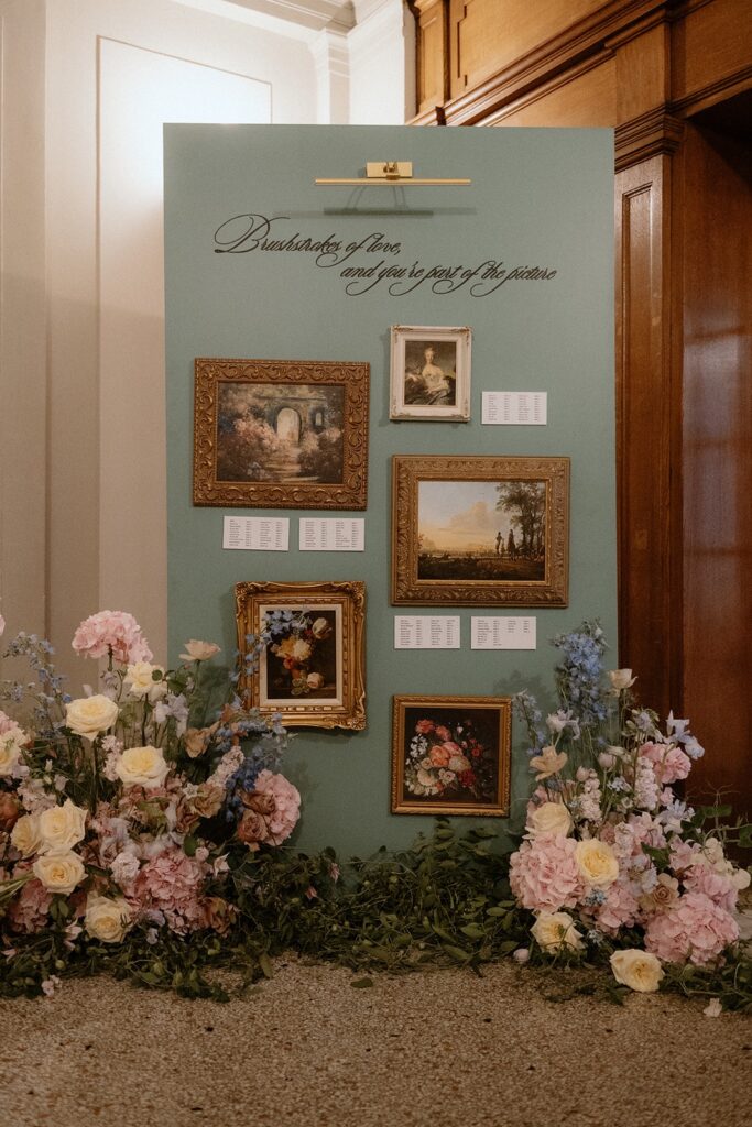 seating chart with painting