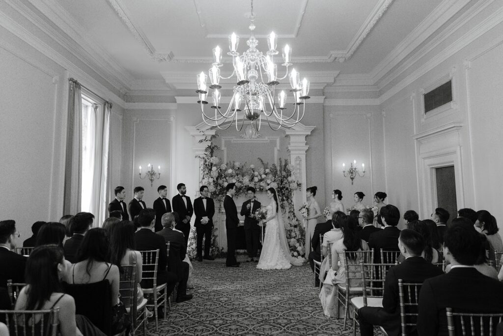 wedding ceremony decor at Georgian Room